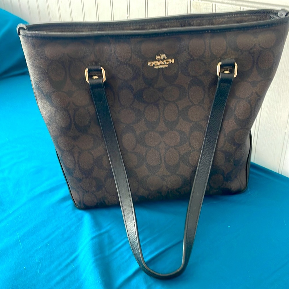 Brown large coach purse
